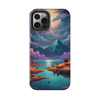 Trippy Landscape Tough Phone Cases | Nature Vibe Outdoor Lovers Gift for Adventurers Ideal for Travel Landscape Design