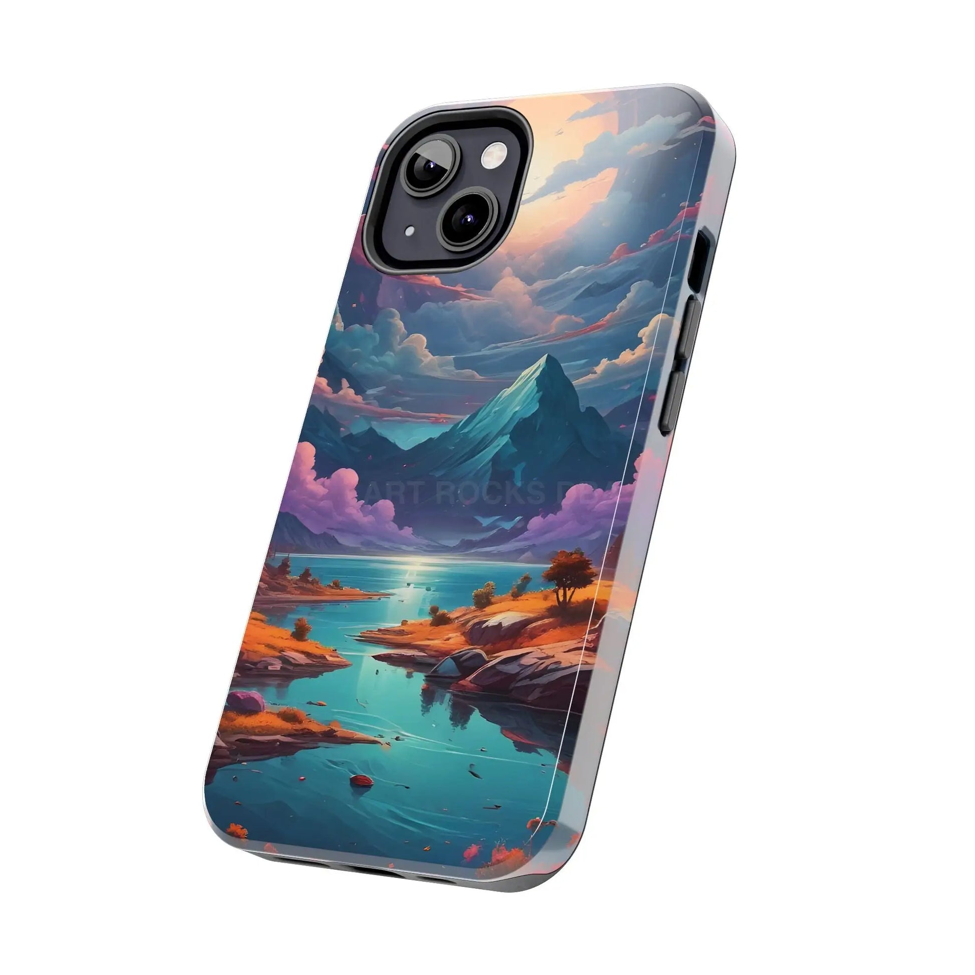 Trippy Landscape Tough Phone Cases | Nature Vibe Outdoor Lovers Gift for Adventurers Ideal for Travel Landscape Design