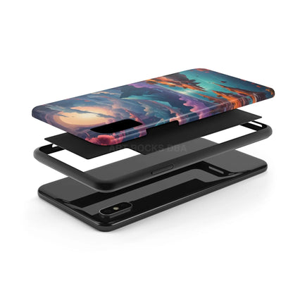 Trippy Landscape Tough Phone Cases | Nature Vibe Outdoor Lovers Gift for Adventurers Ideal for Travel Landscape Design