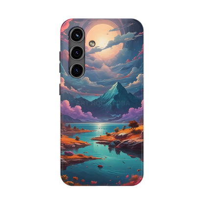Trippy Landscape Tough Phone Cases | Nature Vibe Outdoor Lovers Gift for Adventurers Ideal for Travel Landscape Design
