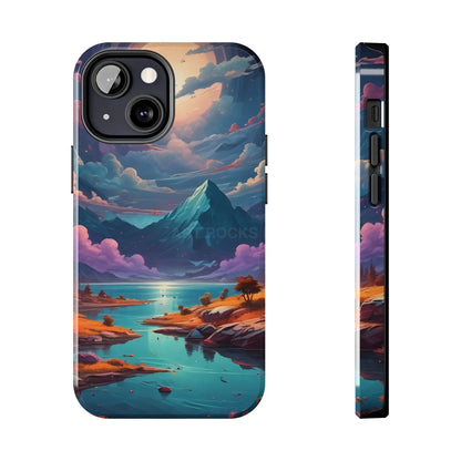 Trippy Landscape Tough Phone Cases | Nature Vibe Outdoor Lovers Gift for Adventurers Ideal for Travel Landscape Design