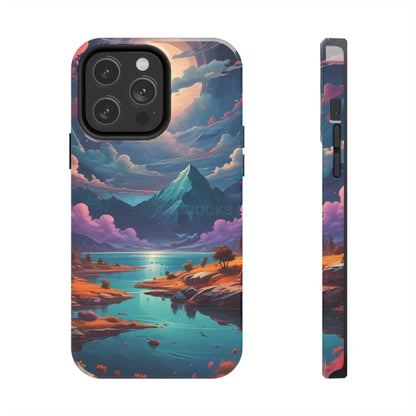 Trippy Landscape Tough Phone Cases | Nature Vibe Outdoor Lovers Gift for Adventurers Ideal for Travel Landscape Design