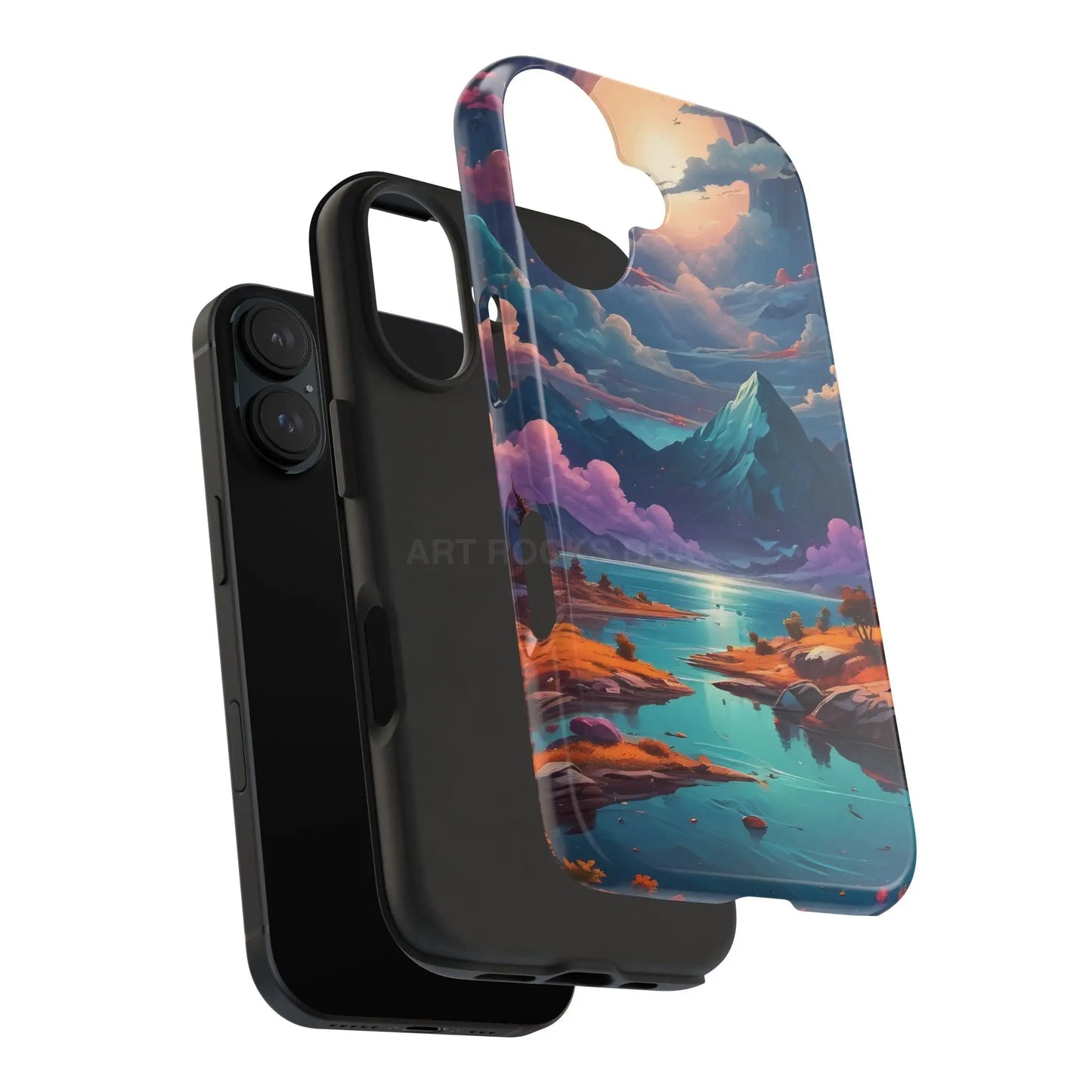 Trippy Landscape Tough Phone Cases | Nature Vibe Outdoor Lovers Gift for Adventurers Ideal for Travel Landscape Design