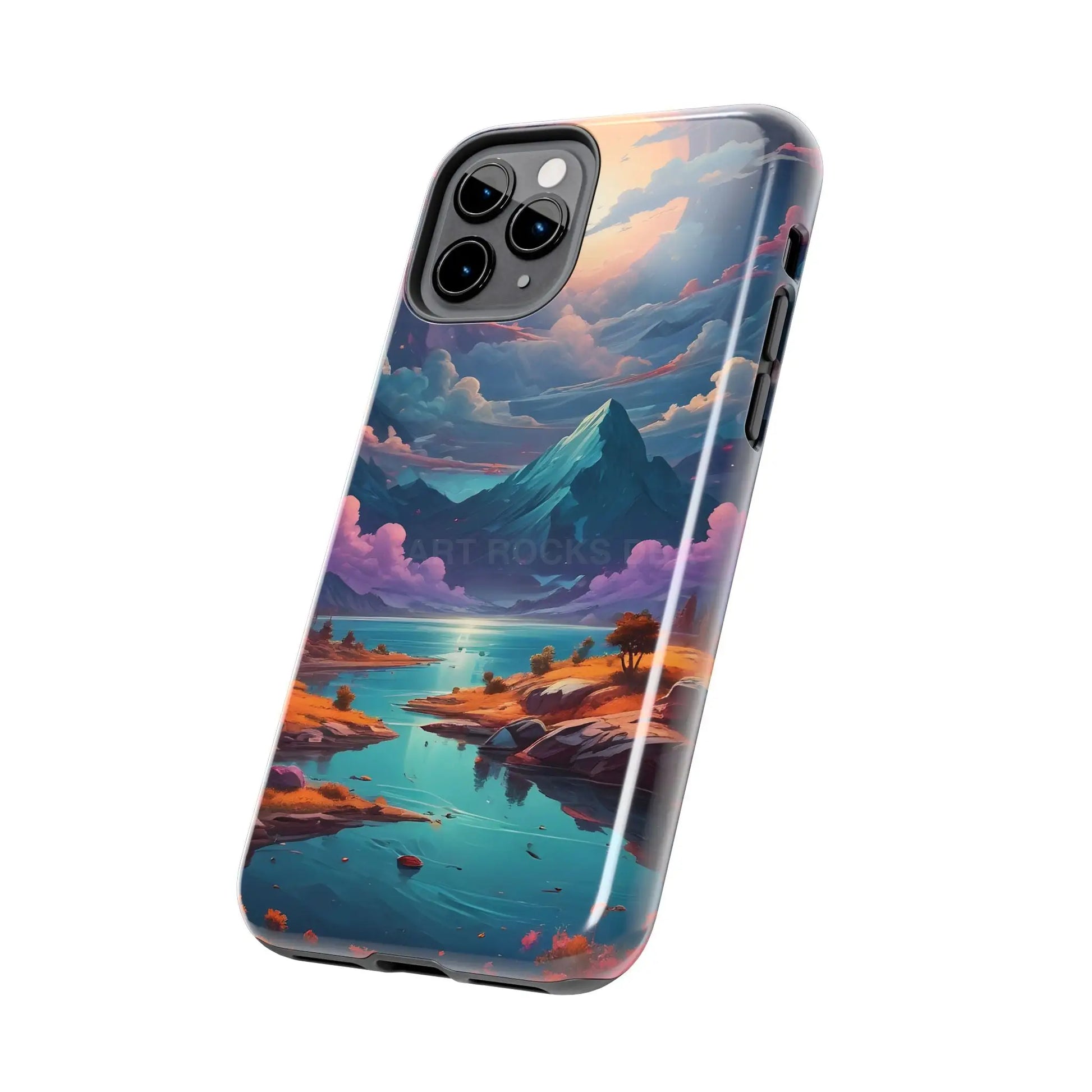 Trippy Landscape Tough Phone Cases | Nature Vibe Outdoor Lovers Gift for Adventurers Ideal for Travel Landscape Design