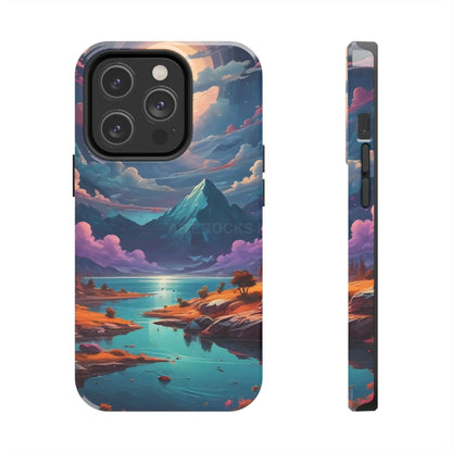 Trippy Landscape Tough Phone Cases | Nature Vibe Outdoor Lovers Gift for Adventurers Ideal for Travel Landscape Design