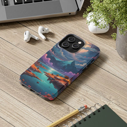 Trippy Landscape Tough Phone Cases | Nature Vibe Outdoor Lovers Gift for Adventurers Ideal for Travel Landscape Design