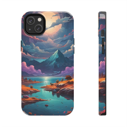 Trippy Landscape Tough Phone Cases | Nature Vibe Outdoor Lovers Gift for Adventurers Ideal for Travel Landscape Design