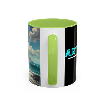 Tropical Beach Coffee Mug — Scenic Ocean View Accent Mug (11/15oz) - Mug