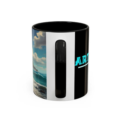 Tropical Beach Coffee Mug — Scenic Ocean View Accent Mug (11/15oz) - Mug