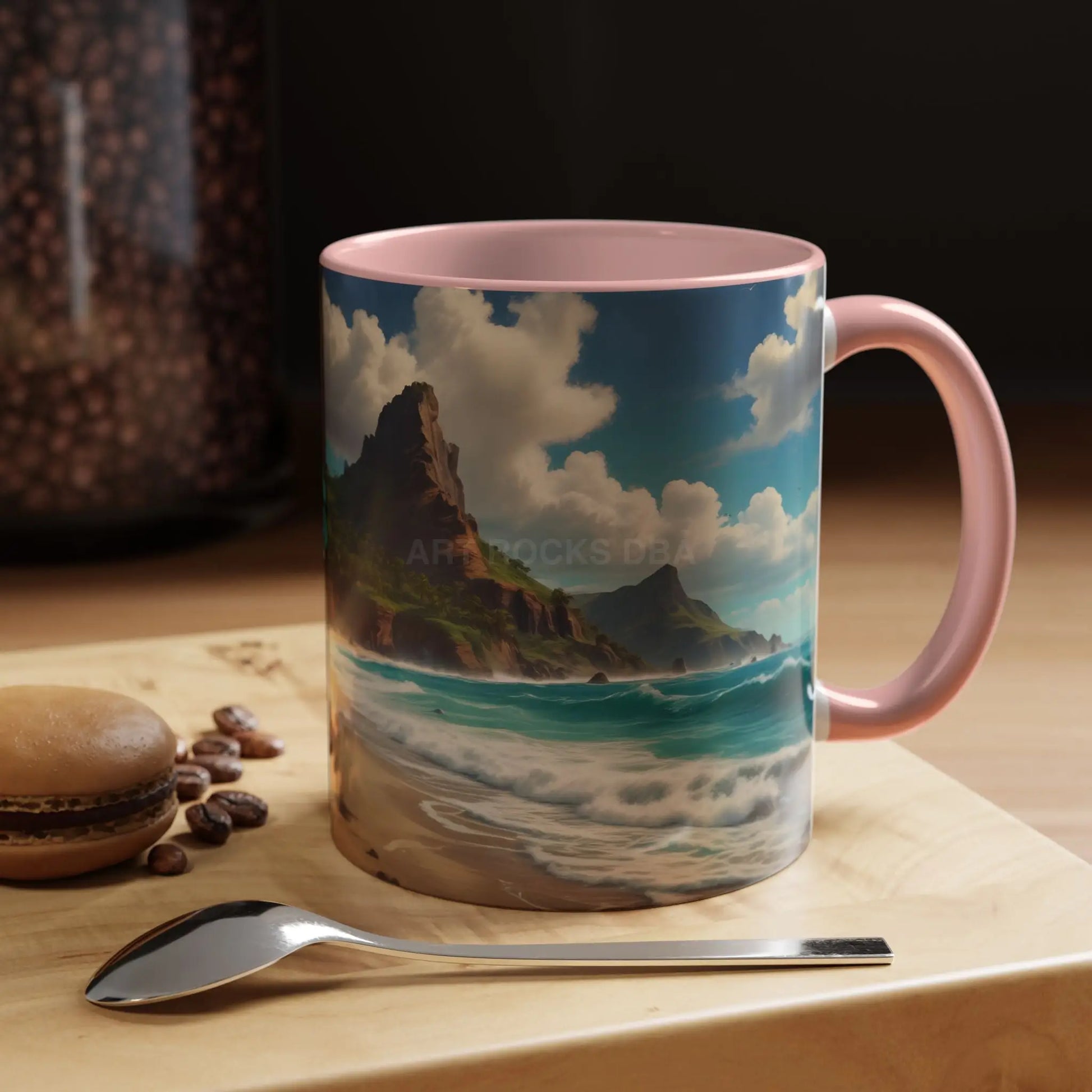 Tropical Beach Coffee Mug — Scenic Ocean View Accent Mug (11/15oz) - Mug