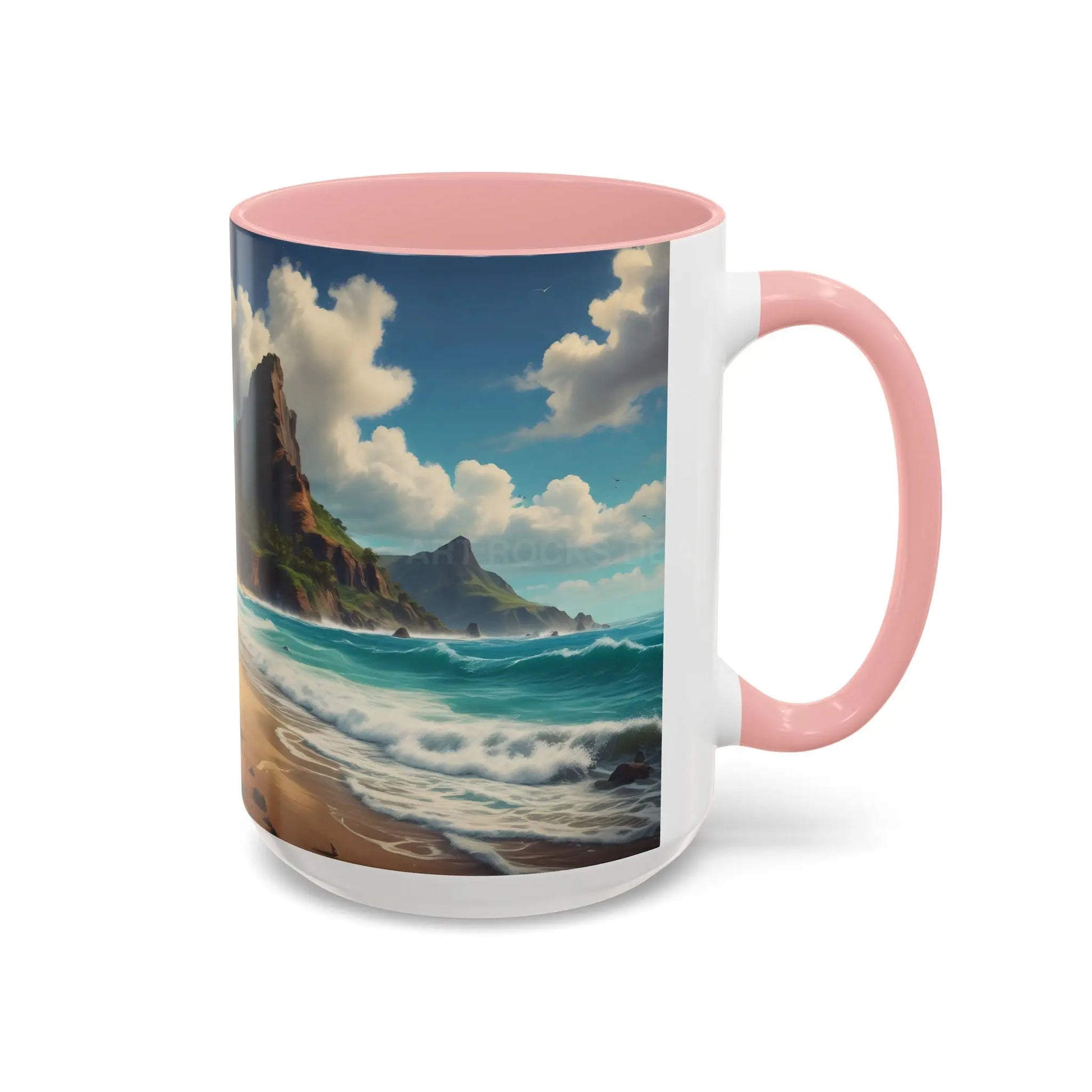 Tropical Beach Coffee Mug — Scenic Ocean View Accent Mug (11/15oz) - Mug