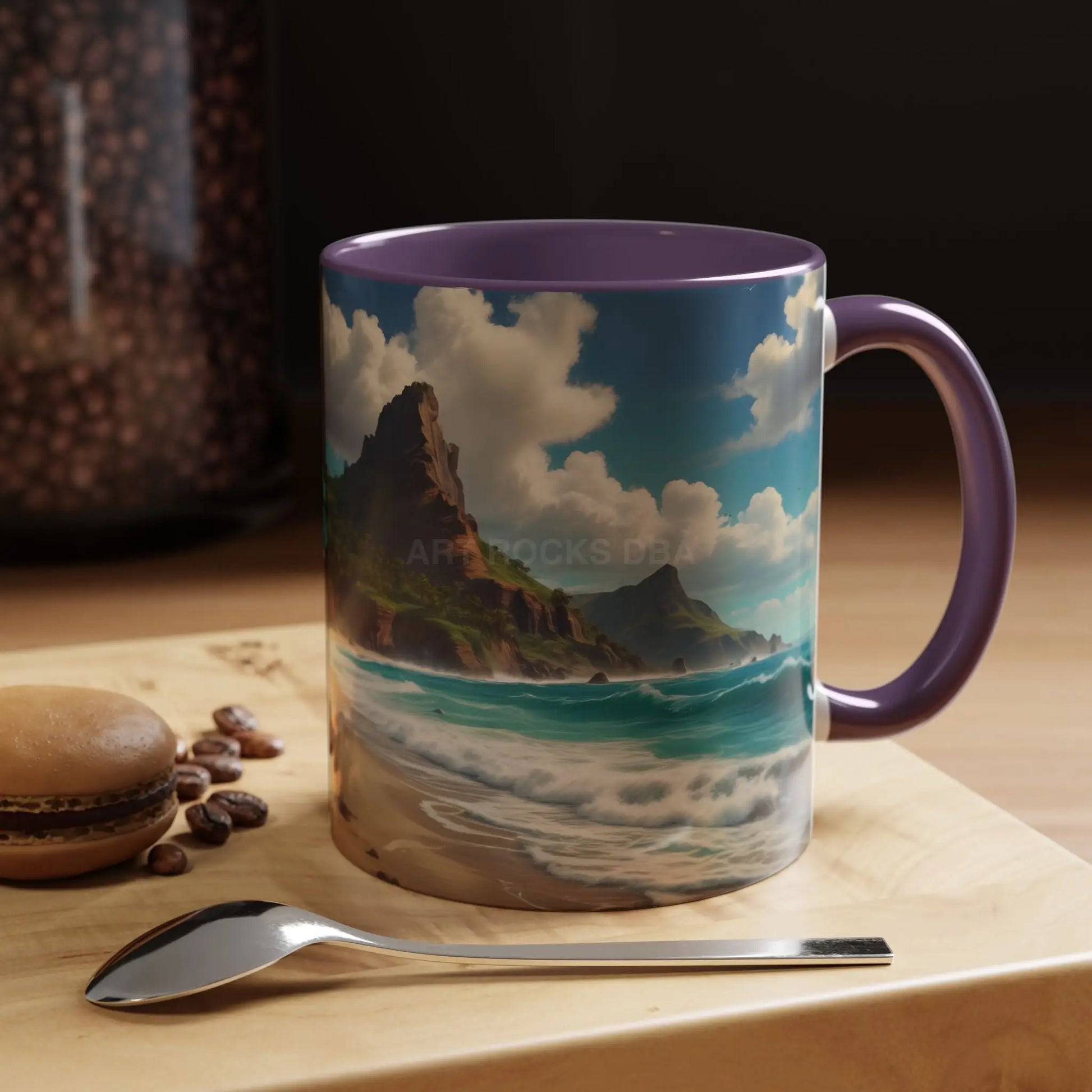 Tropical Beach Coffee Mug — Scenic Ocean View Accent Mug (11/15oz) - Mug