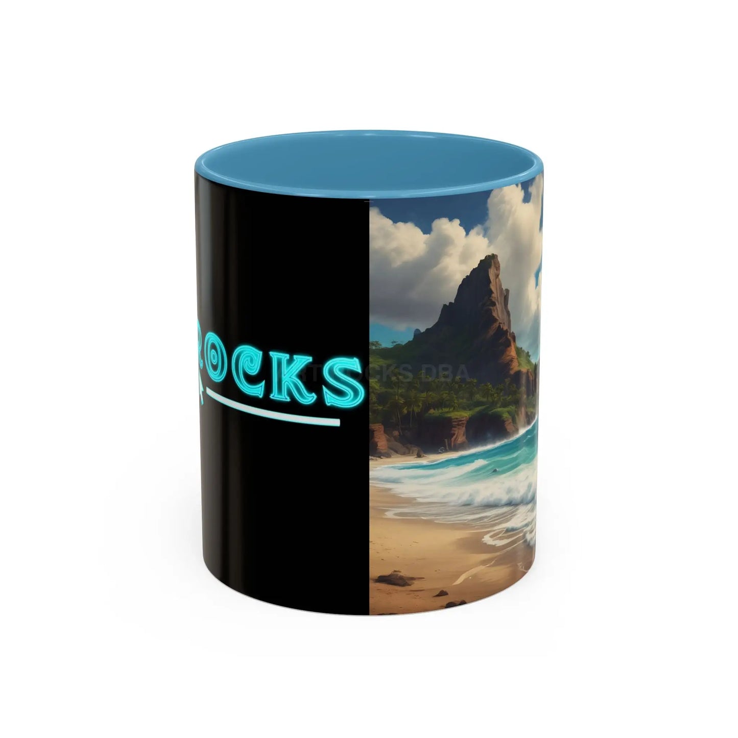 Tropical Beach Coffee Mug — Scenic Ocean View Accent Mug (11/15oz) - Mug