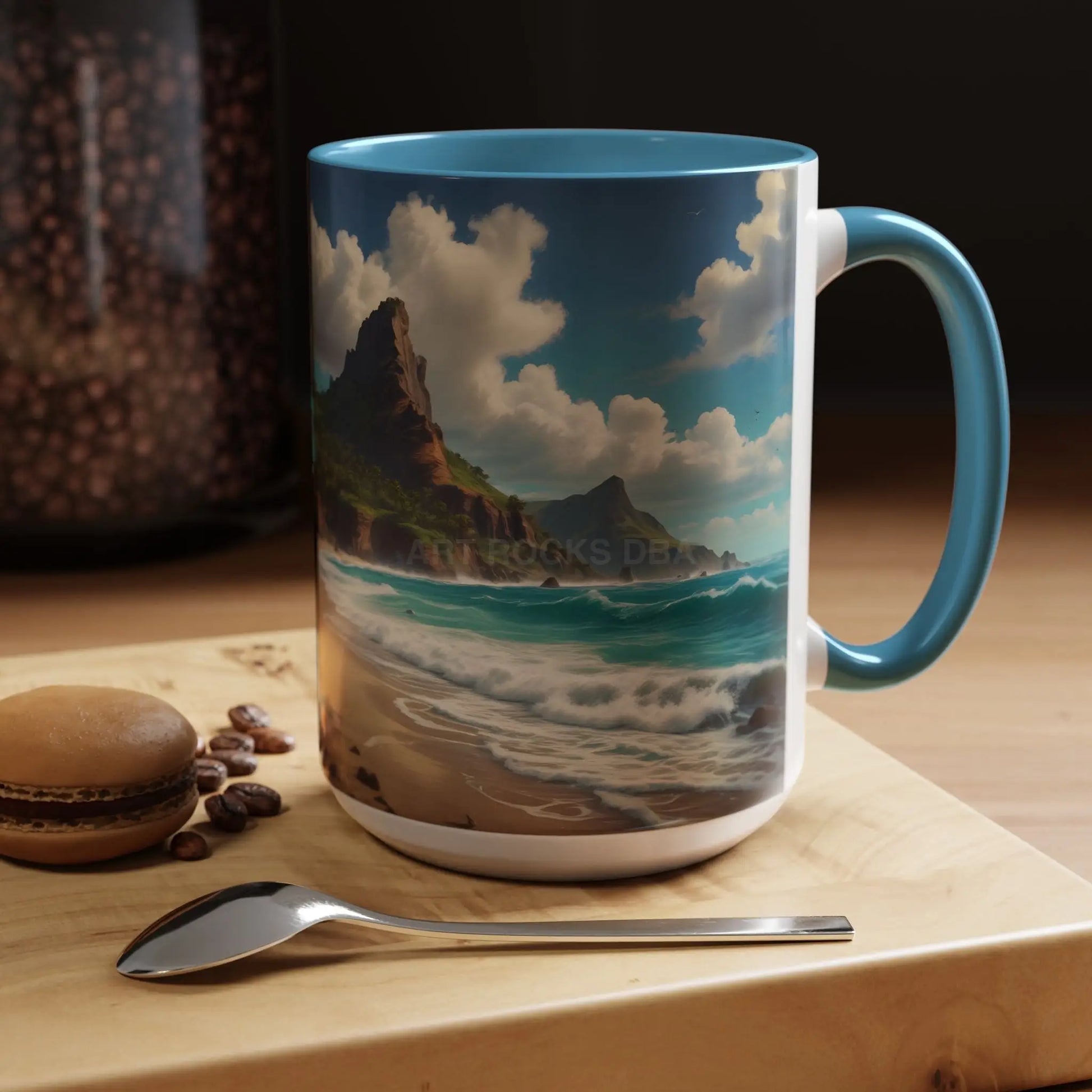 Tropical Beach Coffee Mug — Scenic Ocean View Accent Mug (11/15oz) - Mug