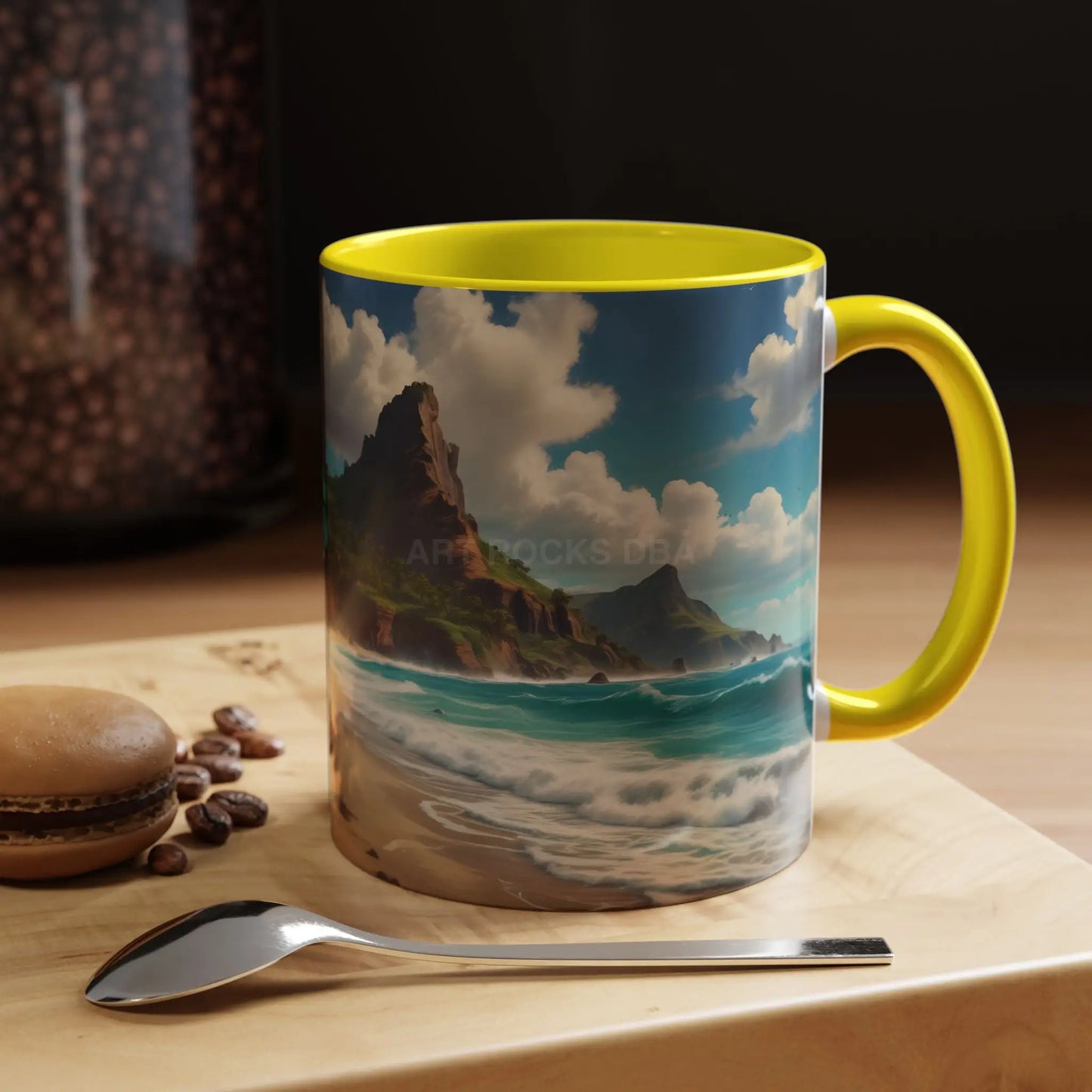 Tropical Beach Coffee Mug — Scenic Ocean View Accent Mug (11/15oz) - Mug