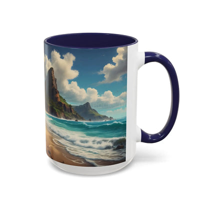 Tropical Beach Coffee Mug — Scenic Ocean View Accent Mug (11/15oz) - Mug