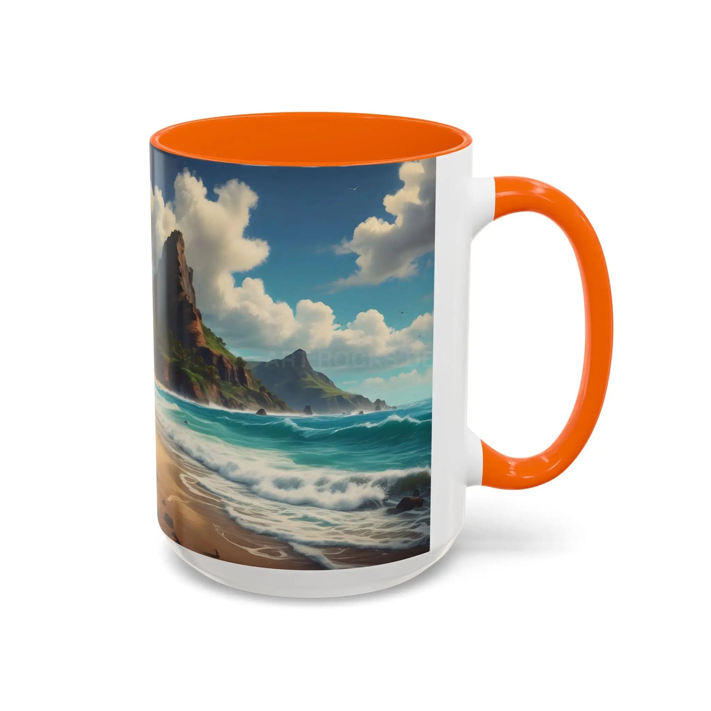 Tropical Beach Coffee Mug — Scenic Ocean View Accent Mug (11/15oz) - Mug