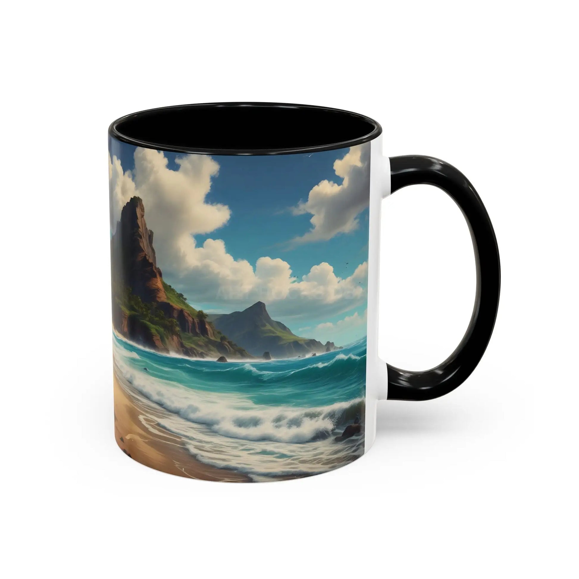 Tropical Beach Coffee Mug — Scenic Ocean View Accent Mug (11/15oz) - Mug