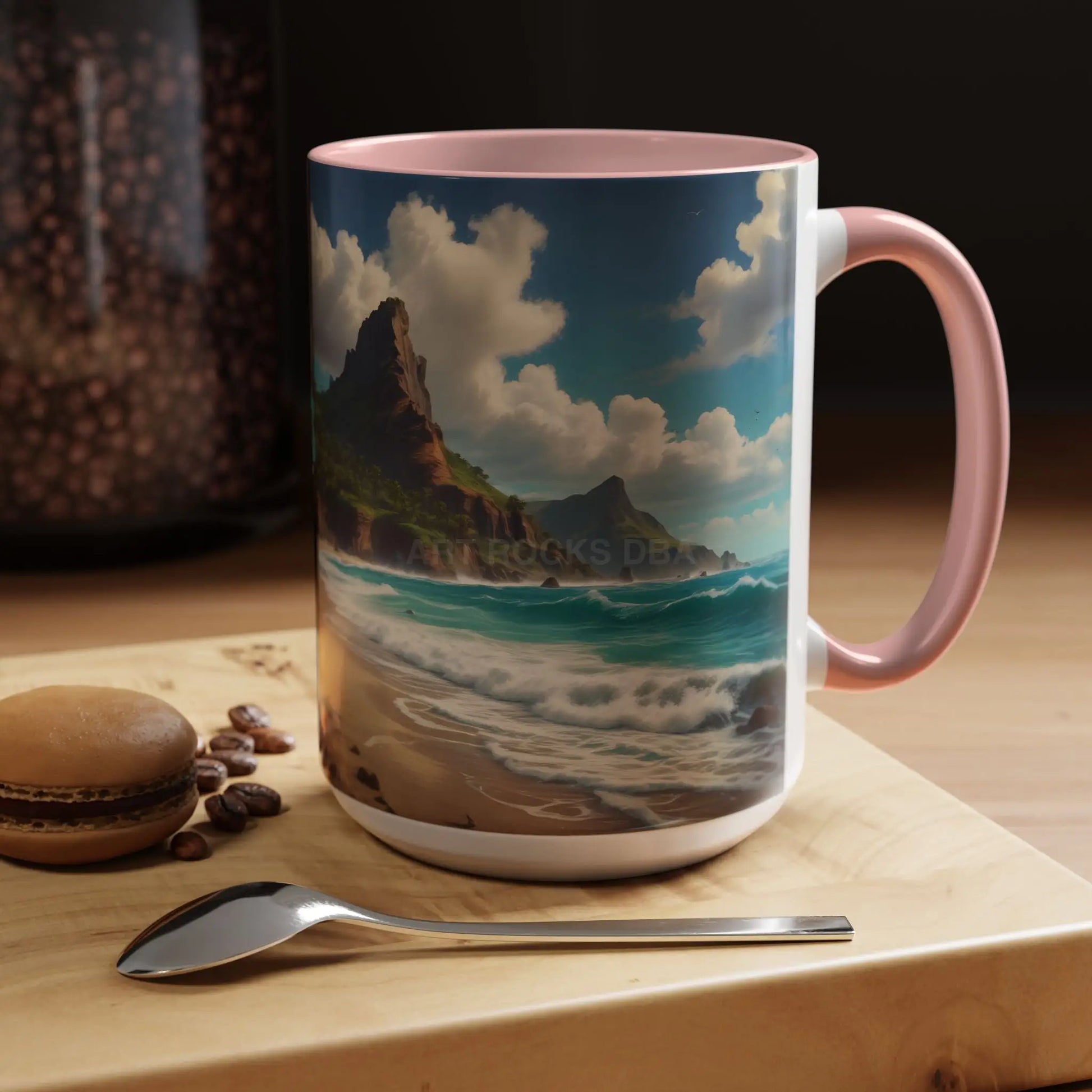 Tropical Beach Coffee Mug — Scenic Ocean View Accent Mug (11/15oz) - Mug