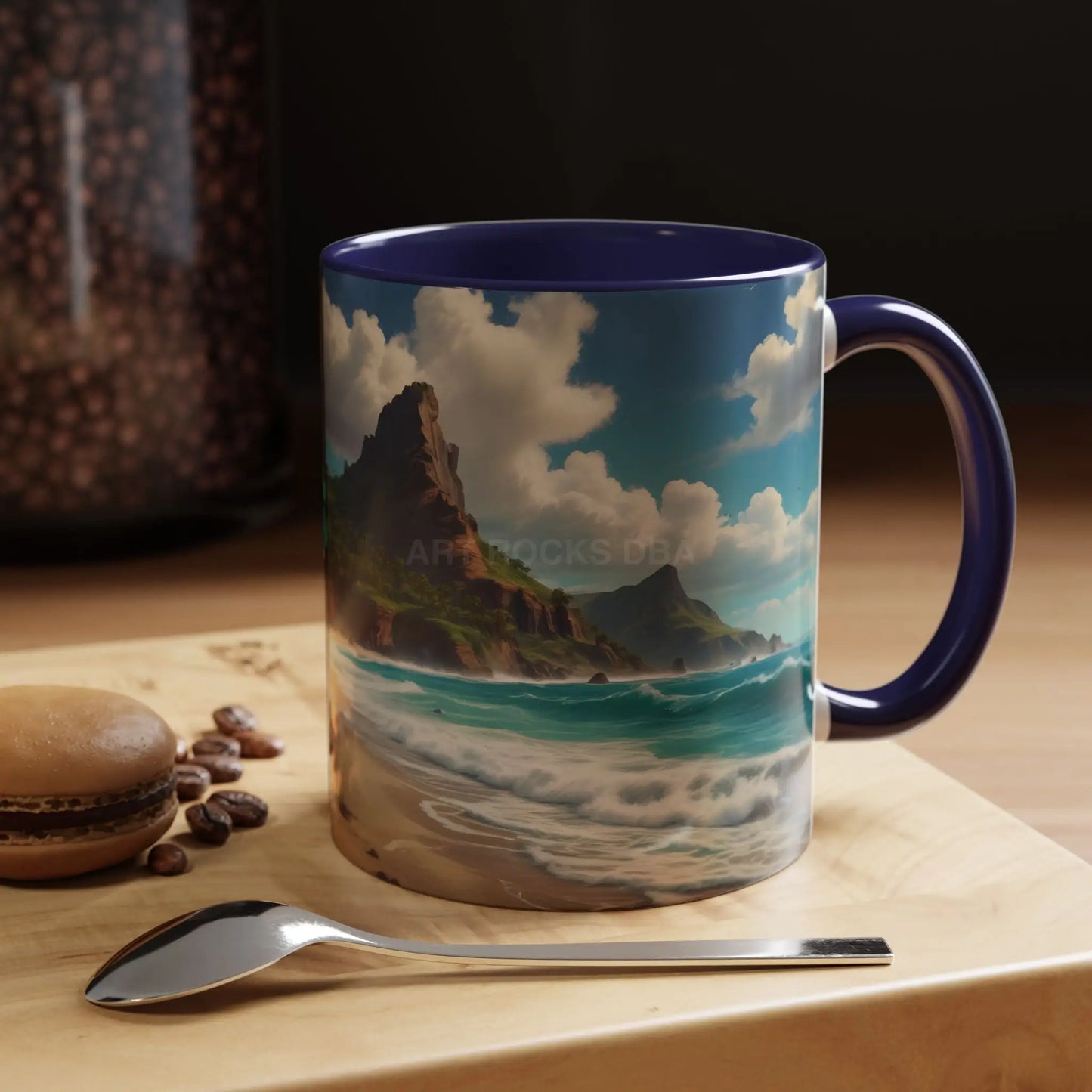 Tropical Beach Coffee Mug — Scenic Ocean View Accent Mug (11/15oz) - Mug