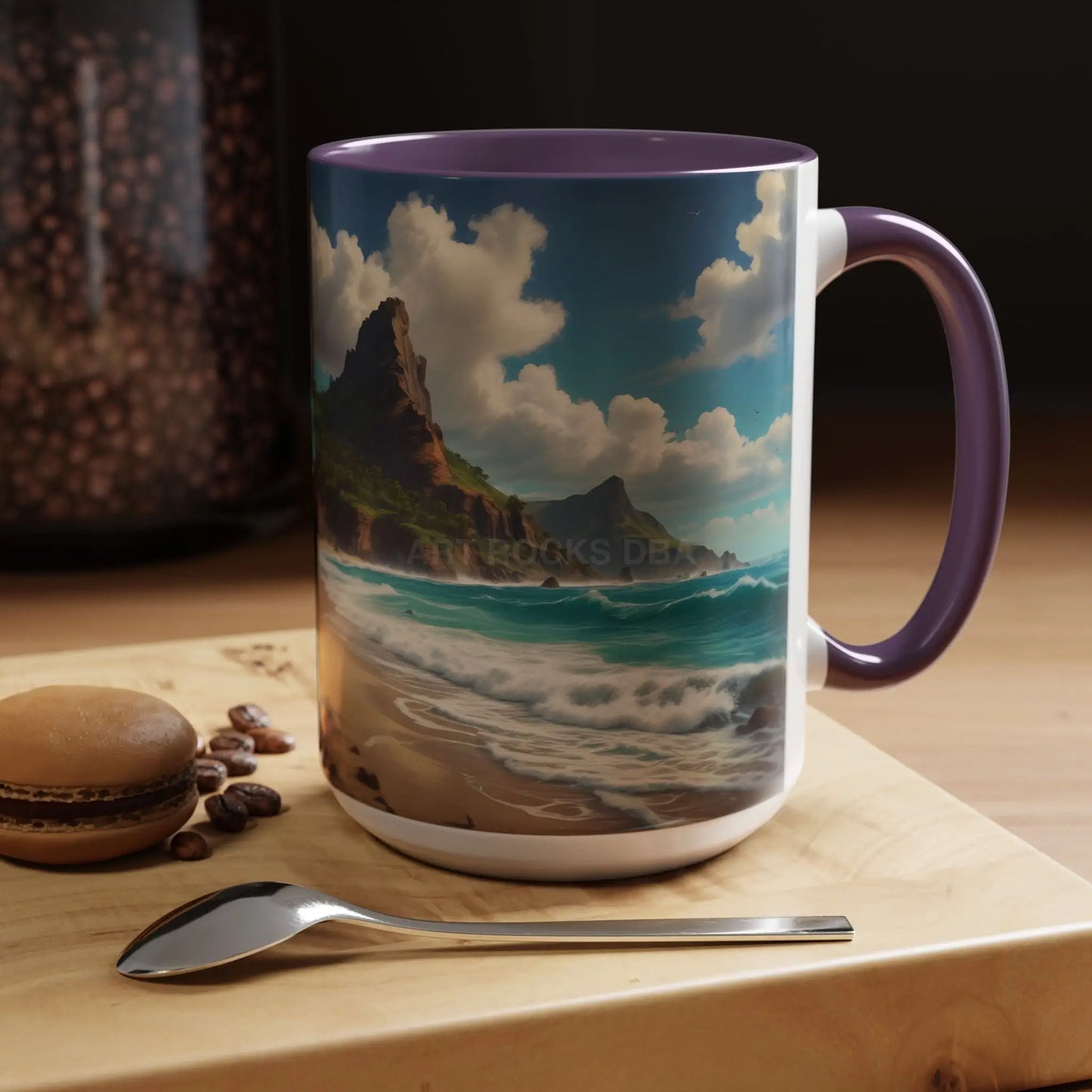 Tropical Beach Coffee Mug — Scenic Ocean View Accent Mug (11/15oz) - Mug