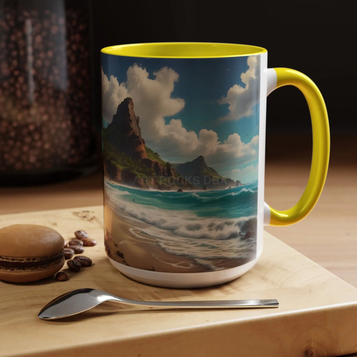 Tropical Beach Coffee Mug — Scenic Ocean View Accent Mug (11/15oz) - Mug