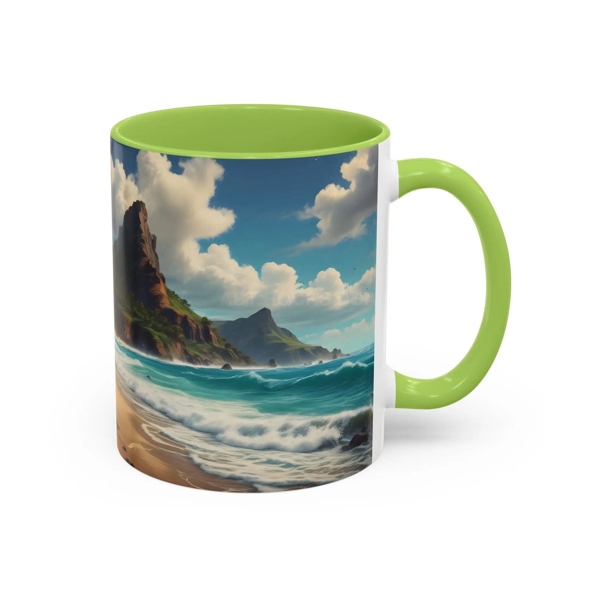 Tropical Beach Coffee Mug — Scenic Ocean View Accent Mug (11/15oz) - Mug