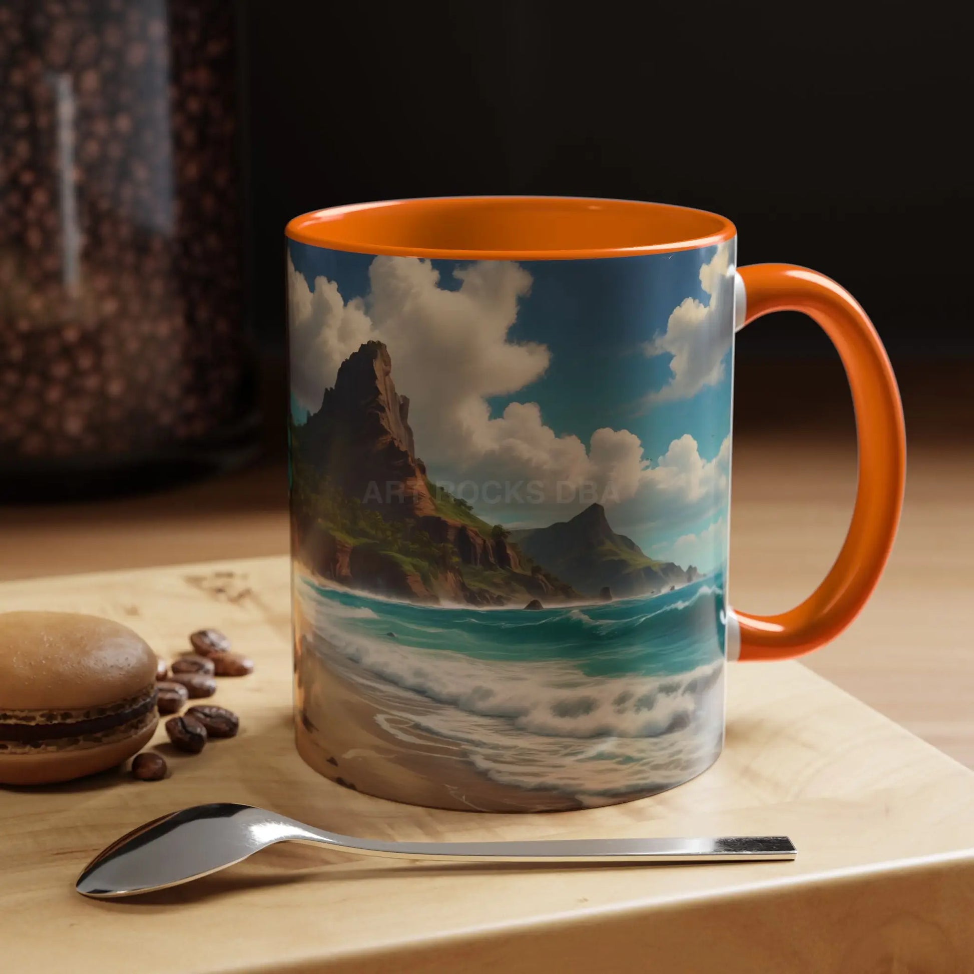 Tropical Beach Coffee Mug — Scenic Ocean View Accent Mug (11/15oz) - Mug