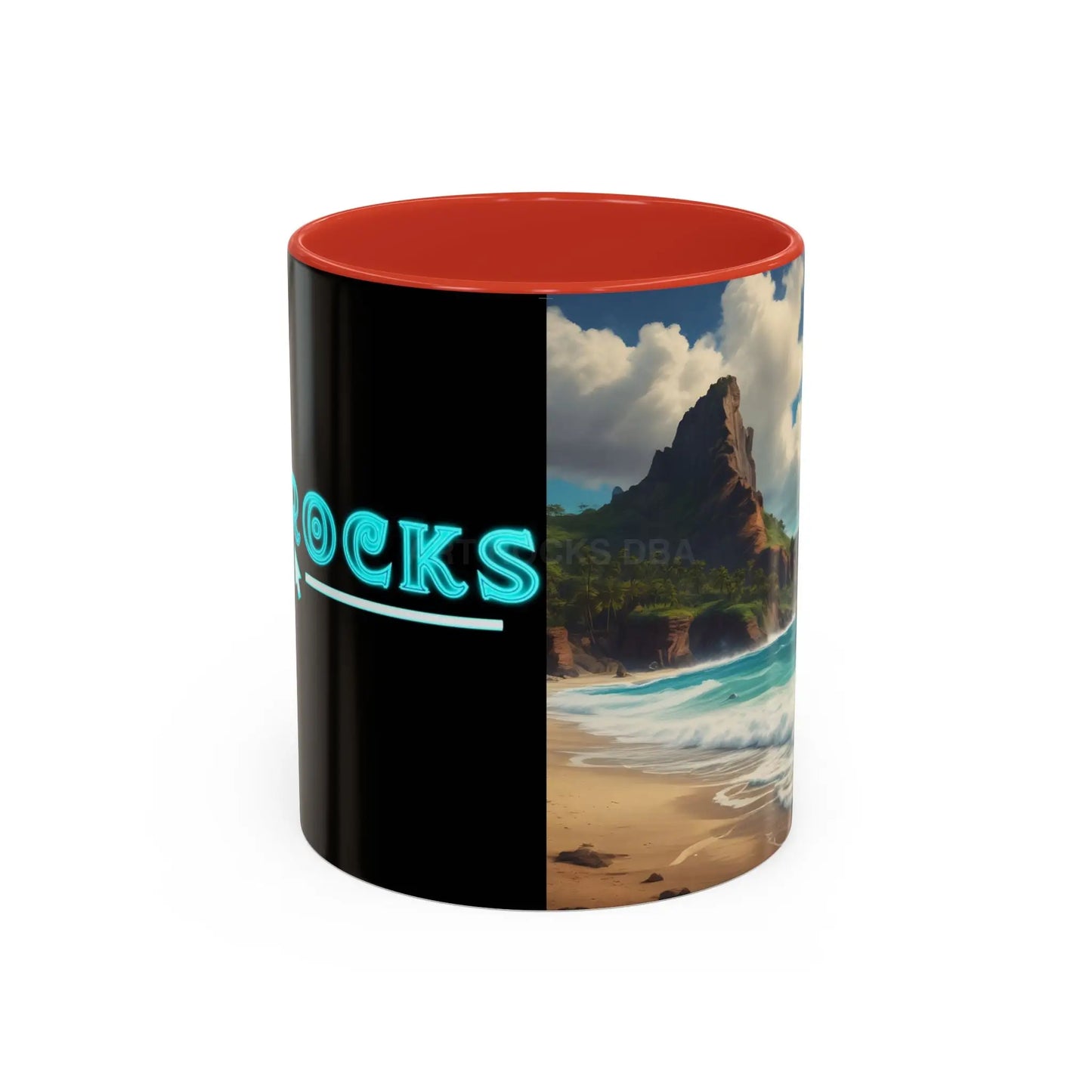 Tropical Beach Coffee Mug — Scenic Ocean View Accent Mug (11/15oz) - Mug