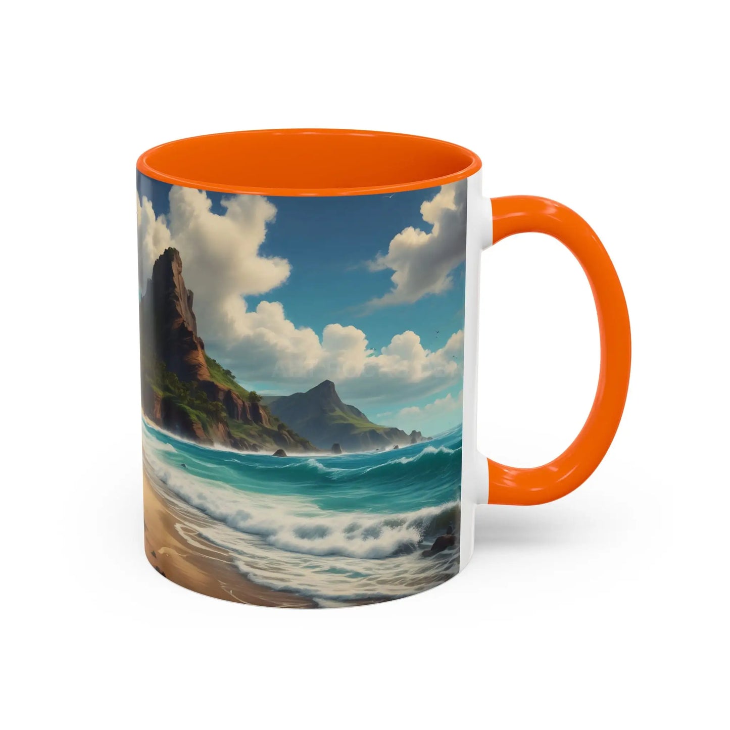 Tropical Beach Coffee Mug — Scenic Ocean View Accent Mug (11/15oz) - Mug