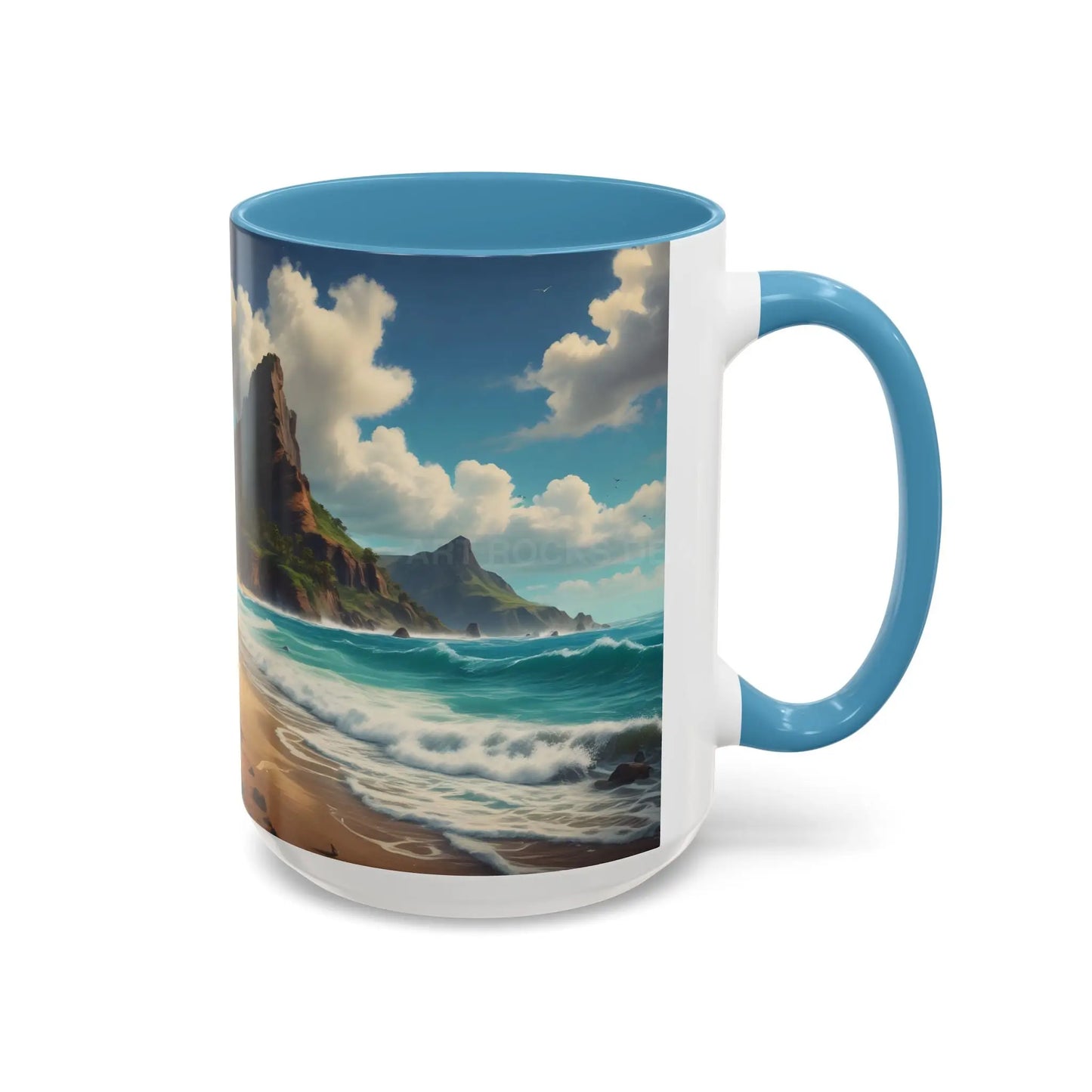 Tropical Beach Coffee Mug — Scenic Ocean View Accent Mug (11/15oz) - Mug