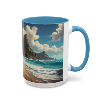 Tropical Beach Coffee Mug — Scenic Ocean View Accent Mug (11/15oz) - Mug