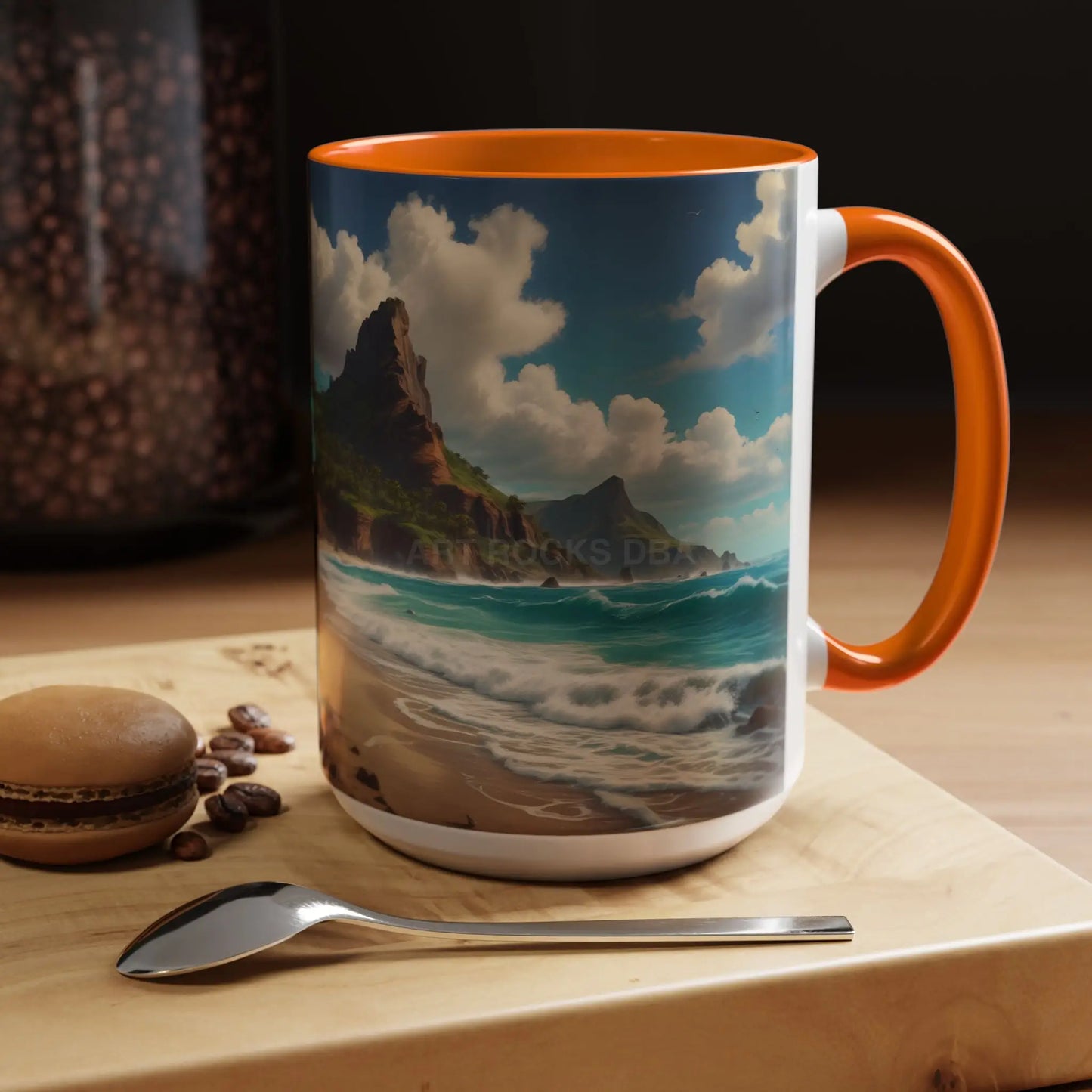 Tropical Beach Coffee Mug — Scenic Ocean View Accent Mug (11/15oz) - Mug