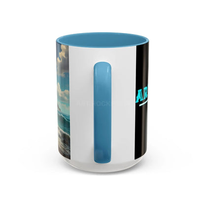 Tropical Beach Coffee Mug — Scenic Ocean View Accent Mug (11/15oz) - Mug