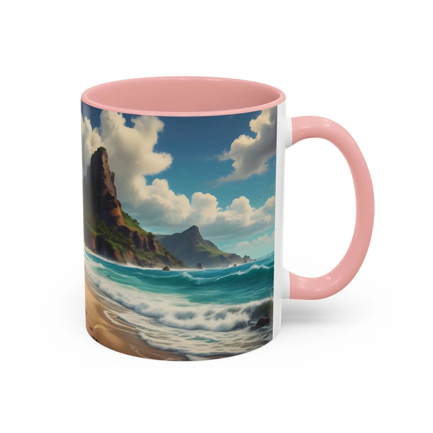 Tropical Beach Coffee Mug — Scenic Ocean View Accent Mug (11/15oz) - Mug