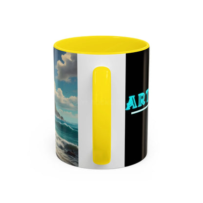 Tropical Beach Coffee Mug — Scenic Ocean View Accent Mug (11/15oz) - Mug