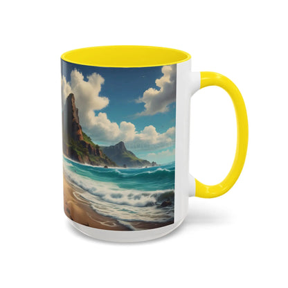 Tropical Beach Coffee Mug — Scenic Ocean View Accent Mug (11/15oz) - Mug