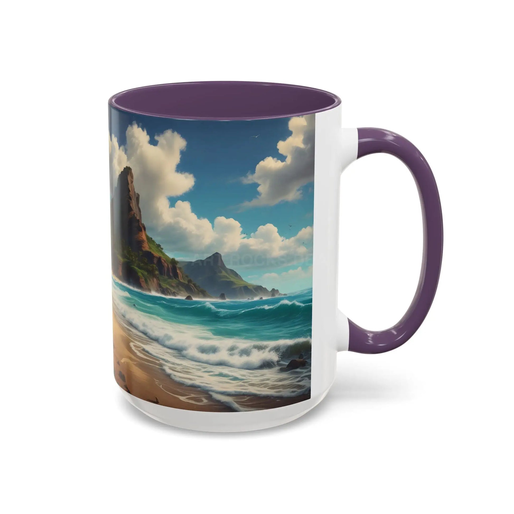 Tropical Beach Coffee Mug — Scenic Ocean View Accent Mug (11/15oz) - Mug