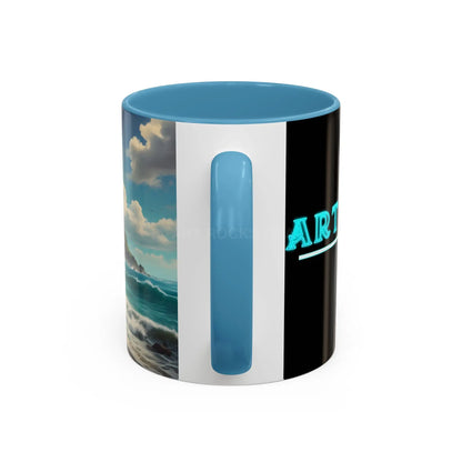 Tropical Beach Coffee Mug — Scenic Ocean View Accent Mug (11/15oz) - Mug