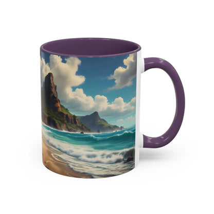 Tropical Beach Coffee Mug — Scenic Ocean View Accent Mug (11/15oz) - Mug