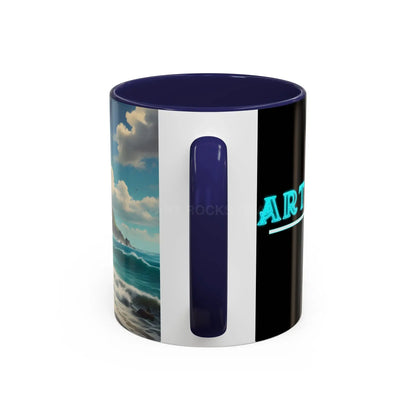 Tropical Beach Coffee Mug — Scenic Ocean View Accent Mug (11/15oz) - Mug
