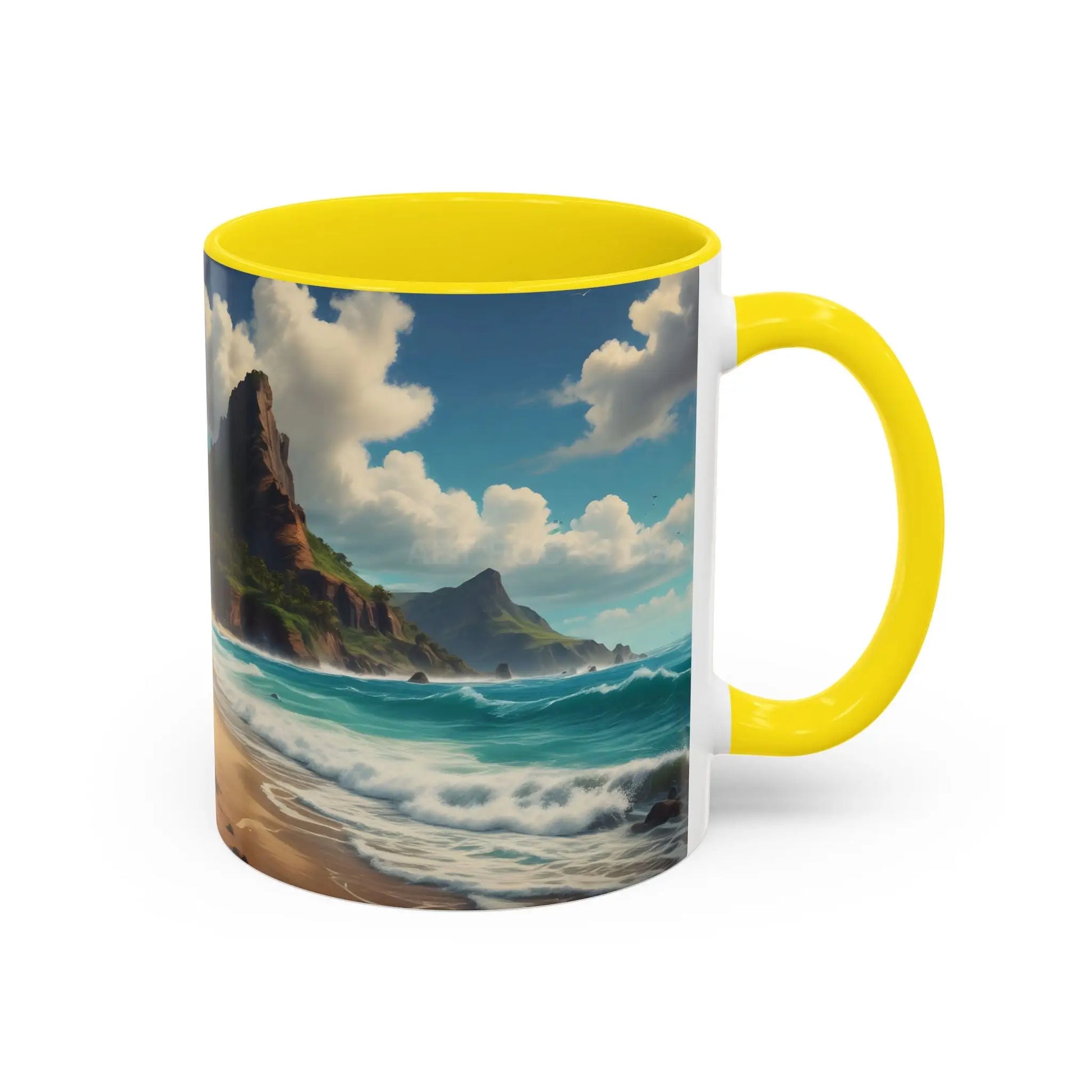 Tropical Beach Coffee Mug — Scenic Ocean View Accent Mug (11/15oz) - Mug