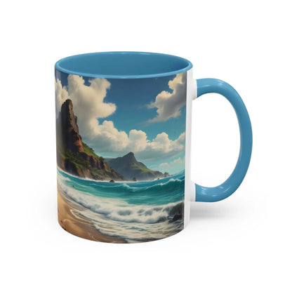 Tropical Beach Coffee Mug — Scenic Ocean View Accent Mug (11/15oz) - Mug
