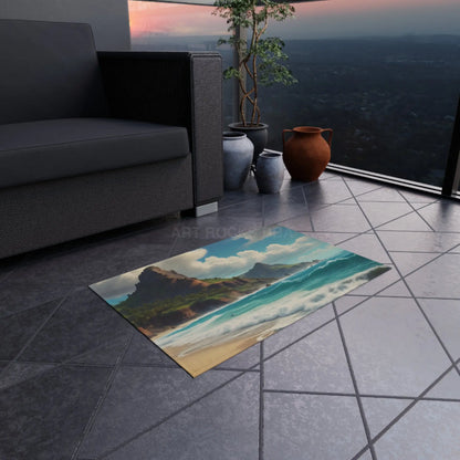 Tropical Beach Outdoor Rug Ideal for Patios Decks and Camping Perfect for Summer Gatherings Relaxing Vibes Beach Decor