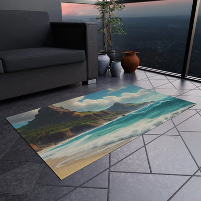 Tropical Beach Outdoor Rug Ideal for Patios Decks and Camping Perfect for Summer Gatherings Relaxing Vibes Beach Decor