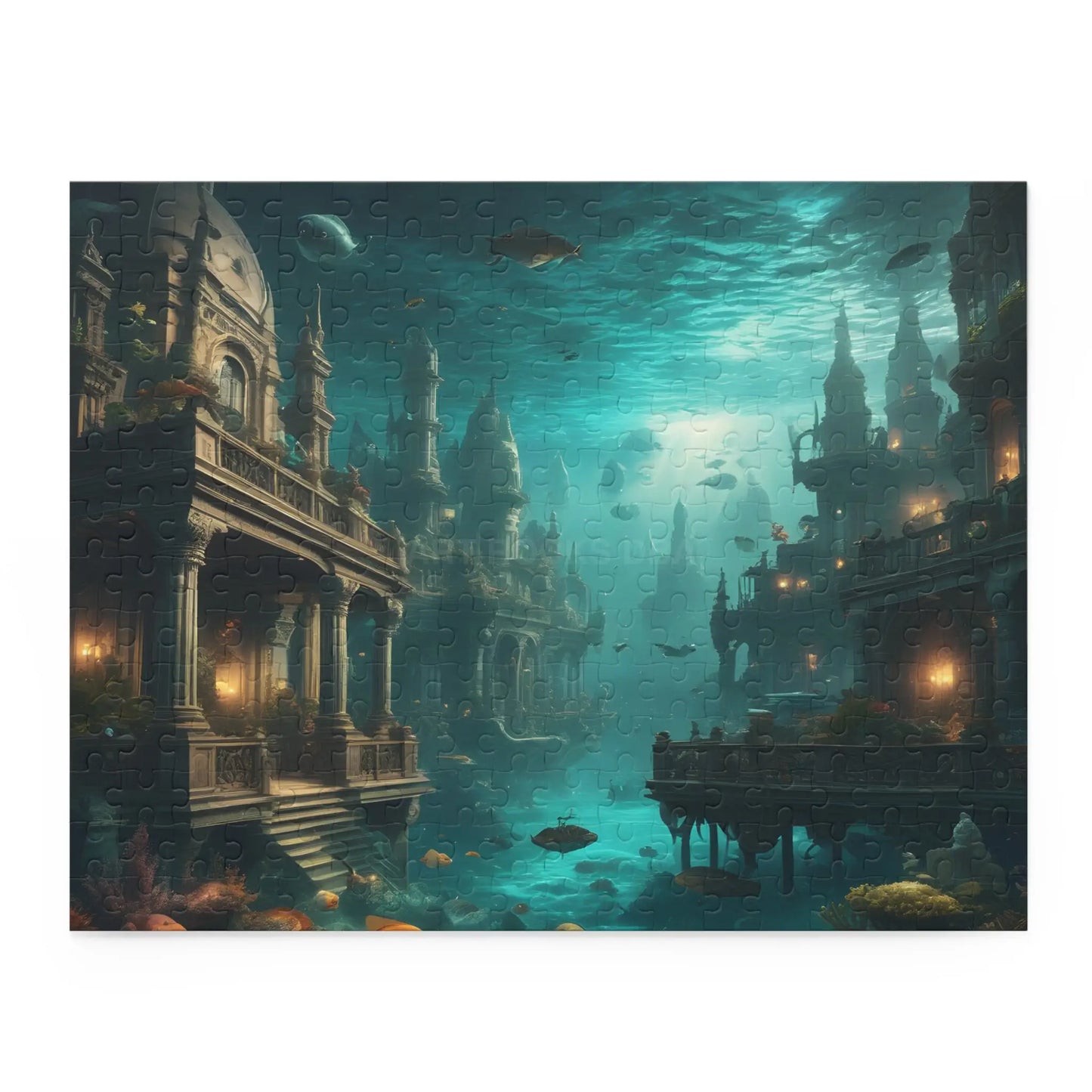 Underwater City Ruins Jigsaw (120/252/500 pcs) - 14’’ × 11’’ (252 pcs) - Puzzle