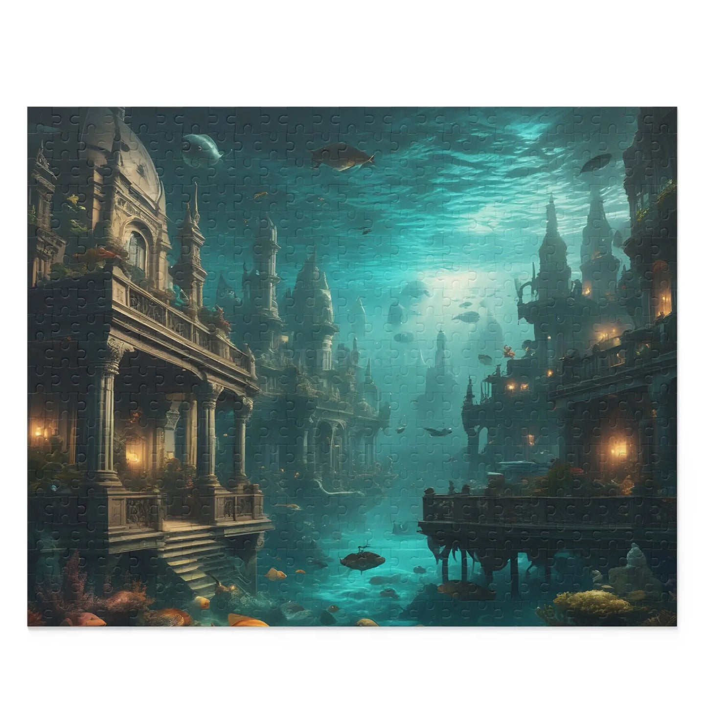 Underwater City Ruins Jigsaw (120/252/500 pcs) - 20’’ × 16’’ (500 pcs) - Puzzle