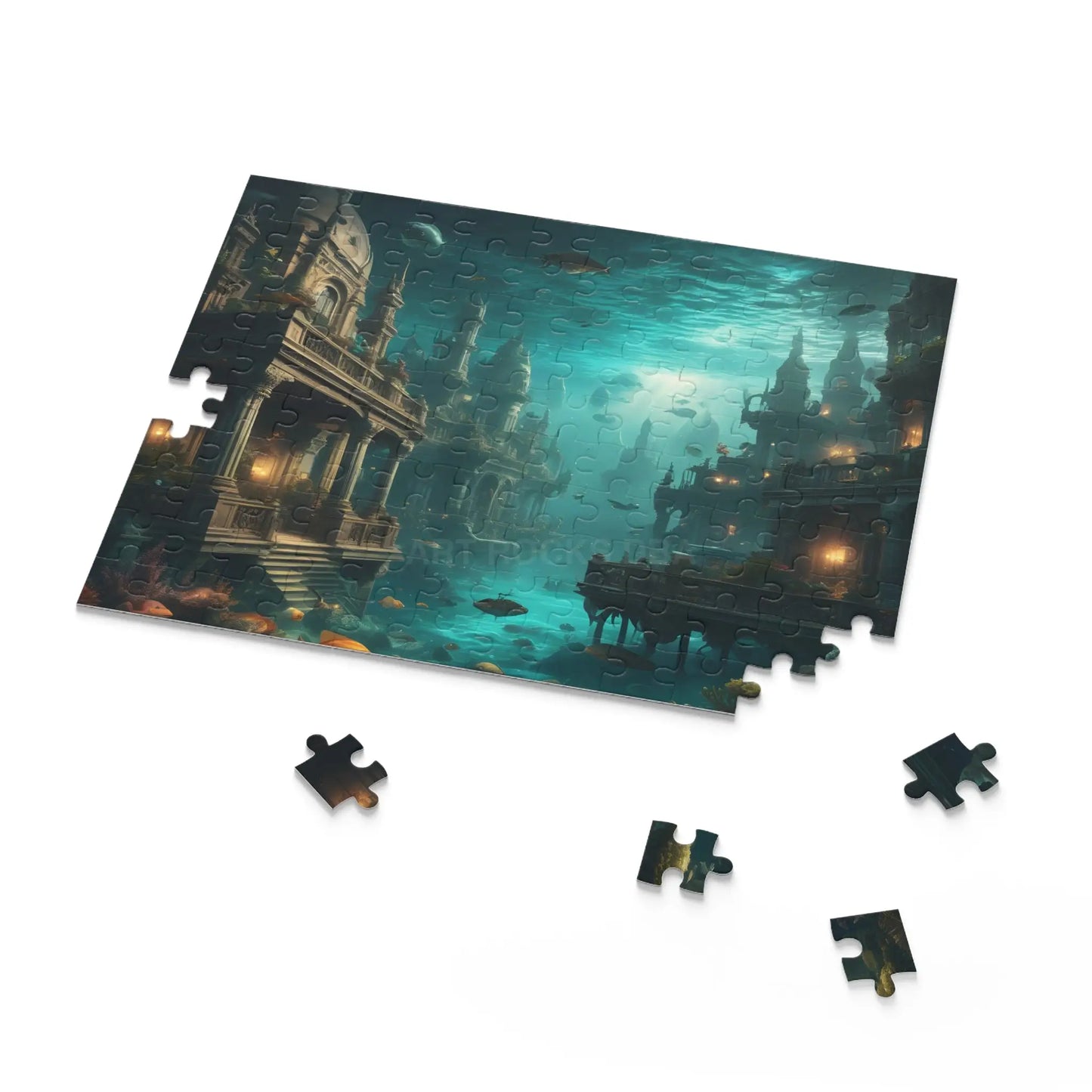 Underwater City Ruins Jigsaw (120/252/500 pcs) - Puzzle