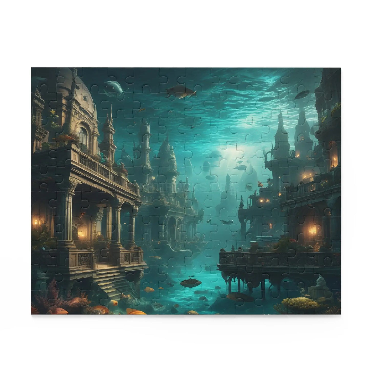 Underwater City Ruins Jigsaw (120/252/500 pcs) - Puzzle