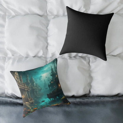 Underwater Fantasy Pillow Decorative Home Cushion Ocean-Themed Gift Living Room Decor Nautical Bedroom Accessory - Home